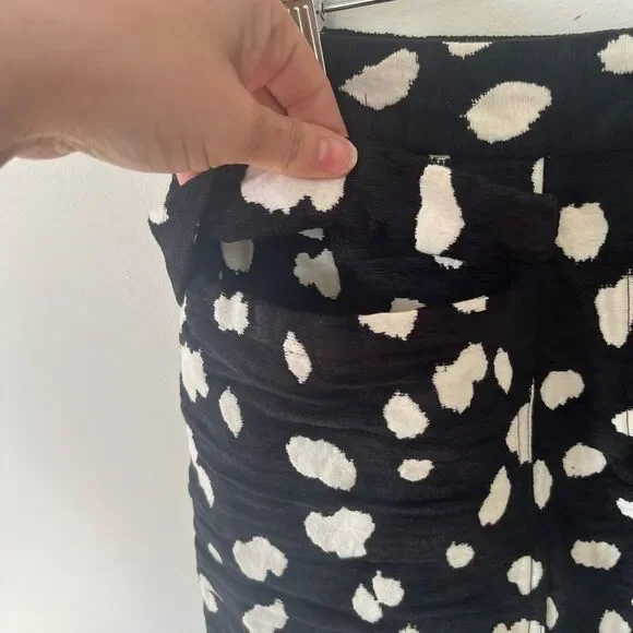 Adam Lippes Black White Spotted Pattern Jacquard‎ Mini Skirt - Picture 7 of 9